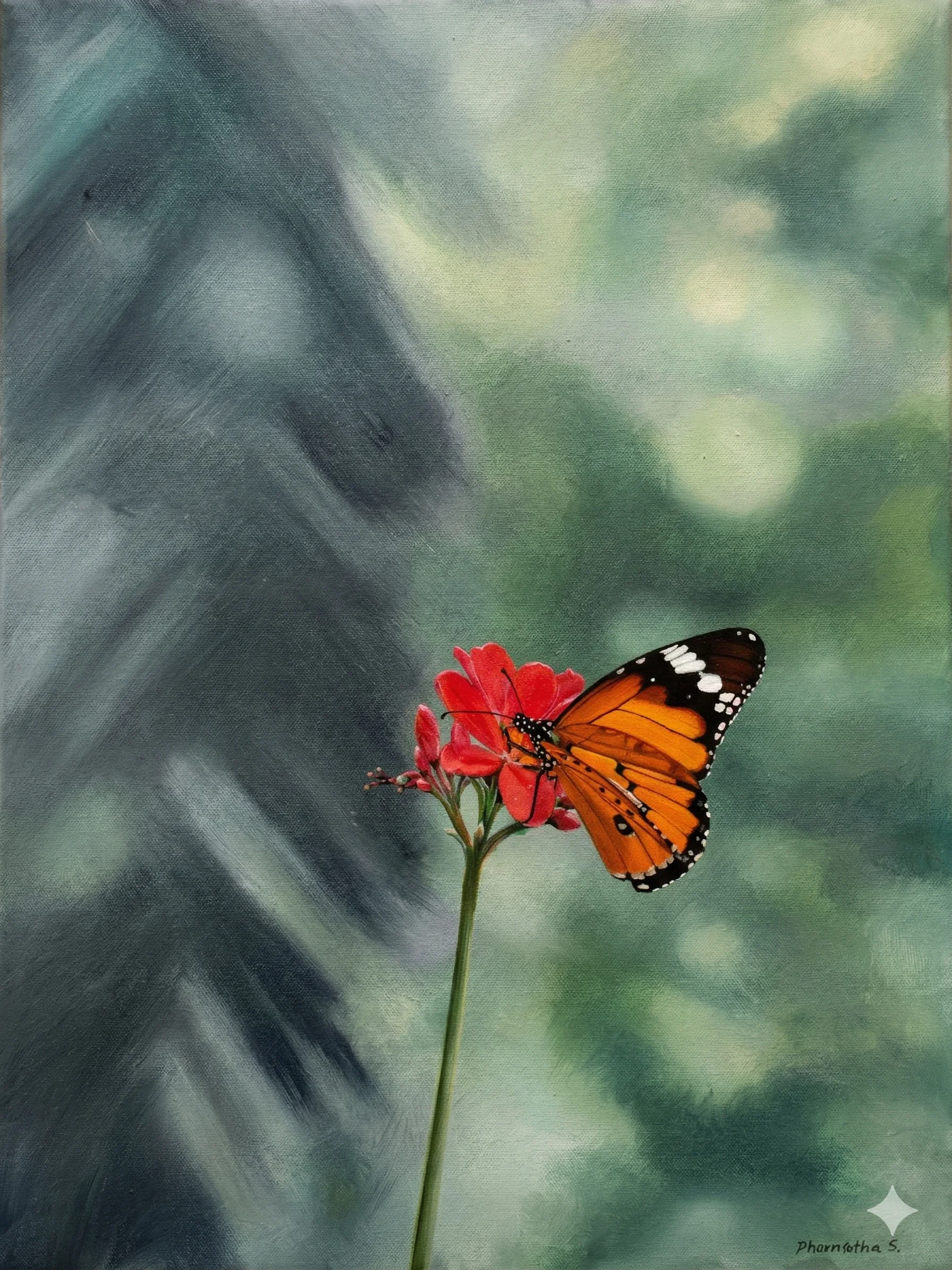 Nature and birds painting